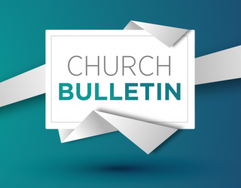 SUNDAY: March 15, 2020 Church Bulletin